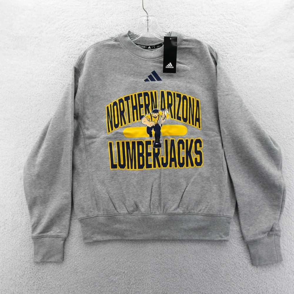 Adidas Sweatshirt Womens‎ Medium Northern Arizona Lumberjacks Gray New Pullover